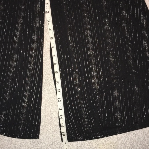 Amy Byer Black and Silver Capri Palazzo Pants - Picture 6 of 6